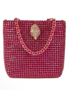 Kurt Geiger Barbie Pink Crystal Mini Shoulder Bag with Gold Accent (NWT)